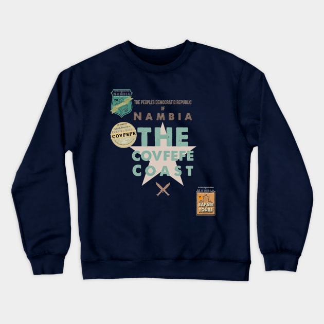 Covfefe Coast Badges - Midnight in Nambia colour Crewneck Sweatshirt by Dpe1974